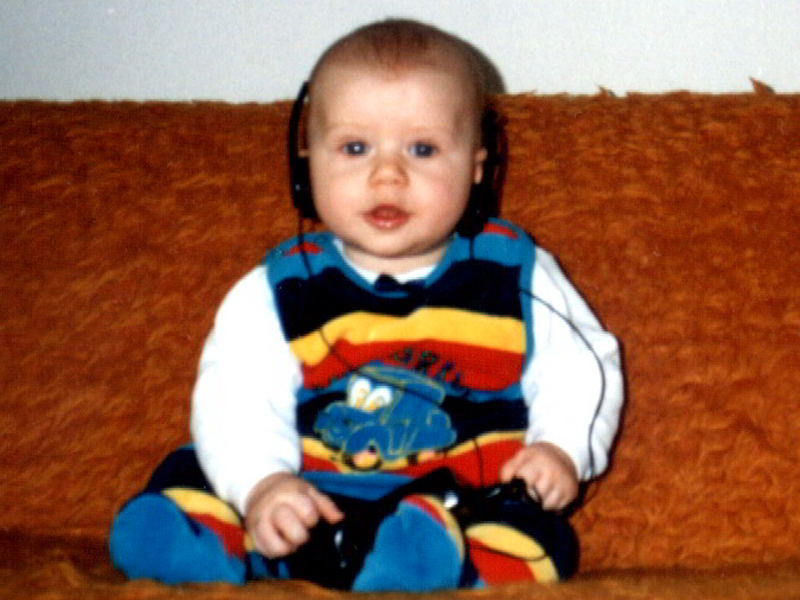 My son Tomek in 1998