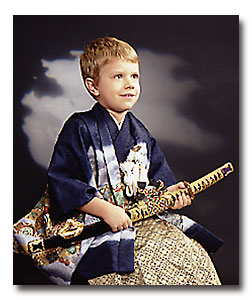 My son Tomek as samuraj
